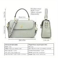 ราคา กระเป๋าถือหนัง Crossbody, กระเป๋าสตรีที่สง่างาม, การออกแบบสี่เหลี่ยมเล็ก, สายสะพายที่ถอดออกได้, ซิปปิด, มีสีน้ำตาล, สีเทา, สีเขียว, สีดำ, กระเป๋าถือลำลอง, กระเป๋าสไตล์เรโทร (1732412893535963112)