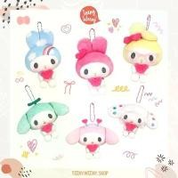ราคา พวงกุญแจห้อยกระเป๋ามายเมโลดี้ My Melody Girly Pop Heart Keychain (1732129282741797977)