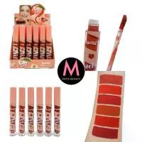 ราคา (24แท่ง) Karite Colors Peach Matte Liquid Lip ลิควิดลิปสติกแมทต์ สีพีช กันน้ำ ไม่หลุดลอกระหว่างวัน (1732233970325423218)