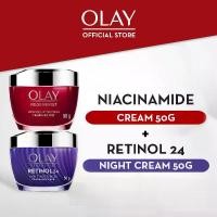 ราคา [คู่] OLAY Regenerist Micro Sculpting Day Cream + Retinol24 Moisturizer Night Cream (1731113722467485940)