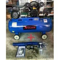 ราคา ปั๊มลมสายพานลูกสูบ 3 แรงม้า 220 V ถัง 100 ลิตร +สายลม +กาพ่นสี+ปืนเป่าลม+เกจ์วัดลมเติมลม Air Compressor ยี่ห้อ XYLON รุ่น XY-3HP/100L (1729958650502613920)