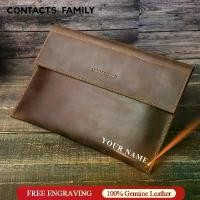 ราคา ซองแล็ปท็อปหนังแท้, สำหรับ Macbook Air 13, M1, M2, M3, M4, Macbook Pro 14, 15, 16, ฝาครอบแขน, เหมาะสำหรับผู้ชาย, กระเป๋าใส่โน๊ตบุ๊ค, [COD] (1732022961597155213)