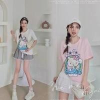 ราคา #COTTON CANDY เสื้อยืดนาโน oversize ลายเหมียว (1731682757259396529)
