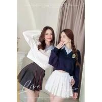 ราคา #COTTON CANDY เสื้อครอปแขนยาวแต่งปก อกเข็มกลัด m ผู้หญิง Clothing Women Oversize เสื้อคลุมไหมพรมแขนยาวน่ารักๆ (1731773358748109434)