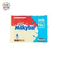 ราคา Milkybar White Chocolate Bar Multipack 25g 4 Pack มิลกี้บาร์ ไวท์ช็อกโกแลตบาร์ มัลติแพ็ค 25 กรัม 4 แพ็ค บล็อกบัสเตอร์ (1731282465010452451)