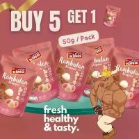 ราคา HDSAUY สต็อก (5 Free 1) Rambutan Freeze Dried เงาะโรงเรียนอบกรอบ 50g สุดคุ้ม!! (1731893525441775434)