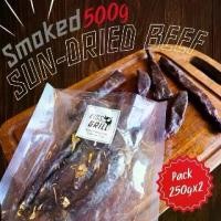 ราคา เนื้อโคขุนแดดเดียวรมควัน ครึ่งกิโล Smoked Sun-dried Beef 500g (1732230255140373826)