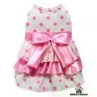 ราคา [พร้อมส่ง] Pet clothes -Doggydolly เสื้อผ้าแฟชั่น น้องหมาน้องแมว ชุดกระโปรง แขนกุด สีชมพูจุดขาวขนาดไซส์ 1-9โล D885 (1732233516332910420)