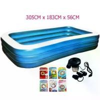 ราคา BORLON TOY สระน้ำเป่าลม ทรงสี่เหลี่ยม ขนาด 305 x 183 x 56 ซม. แถมเป่าลมไฟฟ้า 1 ตัวและบอลเป่าลม 1 อัน (1730703377868032993)