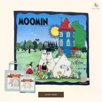 ราคา [เก็บเงินปลายทาง] Kiss Me Doll ผ้าเช็ดหน้า/ผ้าพันคอผืนเล็ก ลายมูมิน Moomin Cotton100% ขนาด52x52 cm. (1732313320330003532)