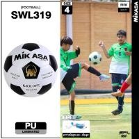 ราคา [COD] Mikasa มิกาซ่า ลูกฟุตบอลหนัง Football PU เบอร์ 4 Th SWL319 WH/BK (1090) (แถมฟรีเข็มสูบ + ตาข่าย) (1732036803534489473)