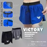 ราคา กางเกงวิ่ง 3สี น้ำเงิน /เทา /ดำVictory Marathon Running Shorts กางเกงวิ่งขาสั้น 2-in-1 ผ่าข้าง มีซับใน เป้า 3“ ทรง Elite กระเป๋าด้านหลังมีซิป ออกกำลังกาย Sport กีฬา เสื้อผ้า (1731336987629160764)