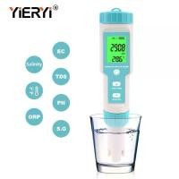 ราคา Yieryi Digital PH Meter, Pool Salt Tester 7-in-1 PH/EC/TDS/Salinity/S.G/ORP/Temperature ph Tester for Water, Swimming Pool, Hot Tub, Hydroponics, Aquariums (1729888112555035218)