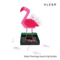 ราคา 【เก็บเงินปลายทาง】 KlearObject Safari Flamingo tray&clip holder ที่เก็บคลิปหนีบกระดาษ กล่องเก็บอุปกรณ์บนโต๊ะทำงาน ติดแม่เหล็กอะคริลิค เก็บคลิปหนีบกระดาษ ที่เก็บคลิป (1731926112513656471)