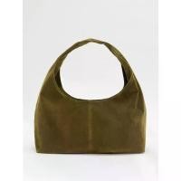 ราคา [Pomelo] กระเป๋าสะพายไหล่หนังกลับ / Suede Shoulder Bag (1732022544585557083)