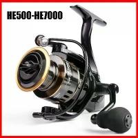 ราคา รอกสปินนิ่ง HE500-7000 รอกตกปลาเบส รอกหยดน้ำพร้อมคัน รอกเบททรงกลม รอกไดว่า มือหมุนรอกสปิน รอกเบสราคาถูกๆ Fishing Reel (1732338022189664214)