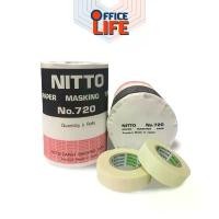 ราคา NITTO เทปกระดาษ กาวย่น กระดาษลอกลาย กระดาษขูดเลขรถ นิตโต้ Paper Masking Tape No.720 (1732391022155892546)