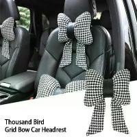 ราคา หมอนรองคอระบายอากาศลาย Houndstooth Bow สำหรับรถยนต์ Four Seasons Universal Motors Supplies (1732133094390466022)