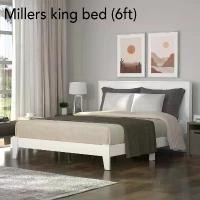 ราคา Tomato Home เตียงนอนโมเดิร์น 6ฟุต Millers king bed เตียง6ฟุตไม้ | Chic สวยดูดีเรียบง่าย | แข็งแรง คุณภาพมาตรฐานส่งออก (1730346878222436754)