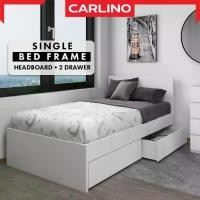 ราคา MR.CARLINO : SNOW SERIES 3ฟุต + 2 ลิ้นชักใต้เตียง เตียง เตียงไม้ ฐานเตียง ฐานเตียงไม้ เตียงมินิมอล เตียงอเนกประสงค์ เตียงเดี่ยว (SNOW BED 3FT + 2 DARWERS) (1729793866491398923)