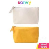 ราคา ส่งฟรี Konvy Stylish Cosmetic Bag คอนวี่ กระเป๋าเครื่องสำอาง (Off-White/Yellow) (1732258081046693363)