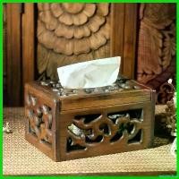 ราคา antiamshop ความคงทน กล่องทิชชู่ ที่ใส่กระดาษชำระ กล่องใส่ทิชชู่ ทิชชู่ลายไทยกลาง กล่องใส่กระดาษชำระไม้สัก กล่องวินเทจ TISSUE BOX ลายไทย (1730741562707184543)