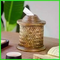 ราคา misresshop ความคงทน กล่องใส่กระดาษทิชชู่ กล่องทิชชู่ไม้ กล่องใส่กระดาษทิชชู่ไม้ไผ่ กล่องทิชชู่กลม กล่องใส่กระดาษชำระไม้ไผ่ TISSUE BOX (1730764805801216851)