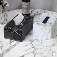 ราคา กล่องใส่ทิชชู่ Tissue Box กล่องใส่กระดาษทิชชู่ (MH_013) ลายหินอ่อน ใส่ทิชชู่แผ่นยาว แบบหนังลายชัดสวย (1732100991865357397)