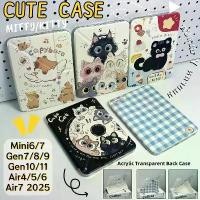 ราคา เคสน่ารักใสป้องกัน iPad Smart Case สำหรับ iPad Air7/6/5/4 iPad10/11 A16Pro2024 Air M3/M2 2025 กันรอย (1732438788280190021)