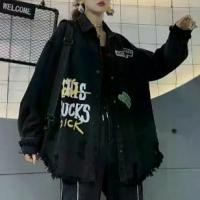 ราคา เสื้อแจ็คเก็ตยีนส์ผู้หญิง แฟชั่น ลำลอง อเนกประสงค์ ทรงหลวม ความยาวปานกลาง เสื้อเชิ้ตยีนส์ เสื้อแขนยาว ฤดูใบไม้ผลิ 2566 มาใหม่ เ ส ื ้ อ อก 50 สียีนส์ essentials ค (1732080084596721542)