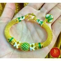 ราคา Certified productsสร้อยข้อมือลงยาสุโขทัย น้ำหนัก2บาท ทองชุบ ทองหุ้ม สวยเสมือนจริง JPgoldjewelry (1732369254833882890)