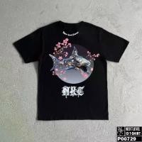 ราคา เสื้อยืด คอกลม ผ้าคอตตอน สกรีนลาย เสื้อลายสักญี่ปุ่น IRON SHARK [P00729] สีขาว-ดำ (1730277345096468493)