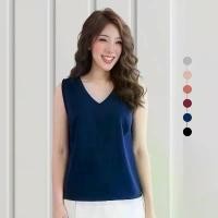 ราคา Matchme Meya Shirts เสื้อฮานาโกะแขนกุด คอวี (1729431964055276107)