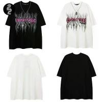 ราคา KR1119 Dustin Smoke Shirts เสื้อยืดเกาหลีลายควันบุหรี่ สีเทาๆดำ คาดลายสีชมพูผ้าดีมากของมันต้องมี สินค้าดี (1731635649204619084)