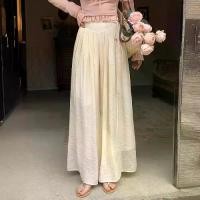 ราคา กางเกงขากว้างเอวสูง สีพื้น มีสไตล์ เข็มขัด blackpink jennie pants กางเกง คาร์โก้ ทรง ช่าง (1732290766607647888)