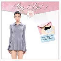 ราคา LSOUL Mirae Dress เดรสผ้าคอตตอนยืดแขนยาว คอปก ดีไซน์กระโปรงพลีทสไตล์เทนนิส (2 สี) (1732205148365817724)