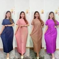 ราคา ชุดพลีท เดรสยาวเนื้อผ้า Twiz Pleat dress ชุดเดรสยาวผ้าพลีส ชุดใส่ออกงาน เดรสยืด ชุดใส่ทำงาน แฟชั่นสาวอวบFreesizeคลุมท้อง ขายดี (1732094077287171254)