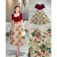 ราคา M11 งานป้าย Athena Dress ชุดเดรสยาวตัดต่อผ้าปักทอลายดอก สำหรับผู้หญิง เสื้อผ้าแฟชั่นผู้หญิง ไซส์ M-XL (1732297840608773967)