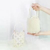 ราคา กระเป๋ามุก, ข้ามพรมแดนใหม่, กระเป๋าถือผู้หญิง, ทำด้วยมือด้วยลูกปัดมุก, ซุปเปอร์หรูหรา, อินเทรนด์, กระเป๋าถังมือถือ เชอรี่ กระเป๋า หลุยส์ วิตตอง กระเป๋า สียีนส์ กระเป๋า ku gee (1731804432174842996)