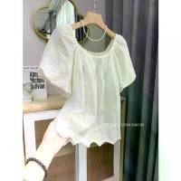 ราคา เสื้อเชิ้ต แขนสั้น Jacquard หวานและหลวม สำหรับผู้หญิง ฤดูร้อน มาใหม่ สไตล์ตะวันตก ดูอ่อนเยาว์ สไตล์วันหยุด ดีไซน์สวย เสื้อแขนพัฟ เสื้อสงกรานต์ ผู้หญิง always wonder shirt gap wom (1731639768752817895)