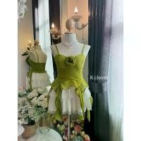 ราคา เสื้อสายเดี่ยวเสริมฟองน้ำ เสื้อสายเดี่ยวสไตล์เวียดนาม เสื้อสายเดี่ยวผ้าชีฟอง เสื้อสายเดี่ยวผู้หญิง Women's camisole (1731197662830364240)