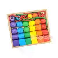ราคา ของขวัญวันเกิด Todds & Kids Toys ของเล่นไม้เสริมพัฒนาการ ลูกปัดรูปทรง ลูกปัดทรงเรขาคณิต ร้อยเชือก (2y+) เสริมทักษะ (1732268625866557071)