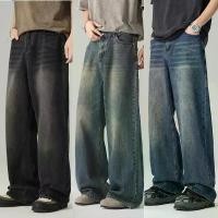 ราคา Fashion Man88 กางเกงยีนส์เอวสูงขากระบอกเอวเข็มขัด (1732242424713151920)