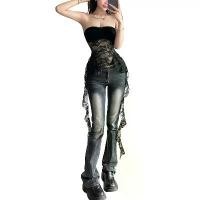 ราคา ผู้หญิงครอปลูกไม้หลอดท็อปส์ฤดูร้อนนัวเนียพู่เชียร์Bandeauเสื้อกั๊กเสื้อเปลือยสำหรับStreetwearเสื้อผ้าความงาม (1730611951564393367)