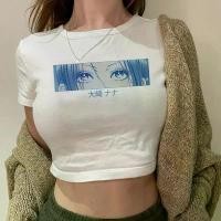 ราคา Nana Streetwear เสื้อครอปสไตล์กอธิค สำหรับผู้หญิง เสื้อครอปวินเทจสำหรับผู้หญิง เสื้อยืดผู้หญิง (1730891429817781010)