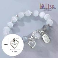 ราคา สวยงาม ประณีต เนื้อ จี้หัวใจ จี้สร้อยคอหัวใจ สร้อยข้อมือ เครื่องประดับ แพ็ค10ชิ้นHeart pendant metal frame(E-3-G,SN0069) (1731951446509978626)