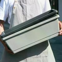 ราคา กระถางทรงยาวพร้อมถาดรอง กระถางต้นไม้แบบยาว กระถางทรงสี่เหลี่ยม กระถางพลาสติกอย่างหนา ปลูกผัก(สินค้าพร้อมส่ง) square pot (1731979457598032615)