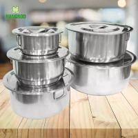 ราคา COD HANGROO POT-5E ชุดหม้อต้ม หม้อแขก สแตนเลส 5 ใบ พร้อมฝาปิด (1732229160565966549)