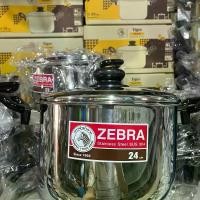 ราคา หม้อหุงต้มหัวม้าลาย Tiger 24 ซม. ZEBRA Tiger Sauce Pot 24 cm. มีหูจับ หม้อผลิตจากสแตนเลสอย่างดี (1729738093835487369)