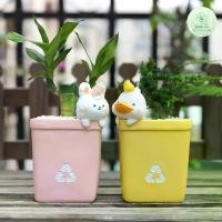 ราคา กระถางเรซิ่น ตรา Recycling กระถางจิ๋ว กระถางไม้อวบน้ำ แคตตัส กระบองเพชร กุหลาบหิน ของแต่งบ้าน จัดสวน แต่งสวน Pot (1729682259458886533)